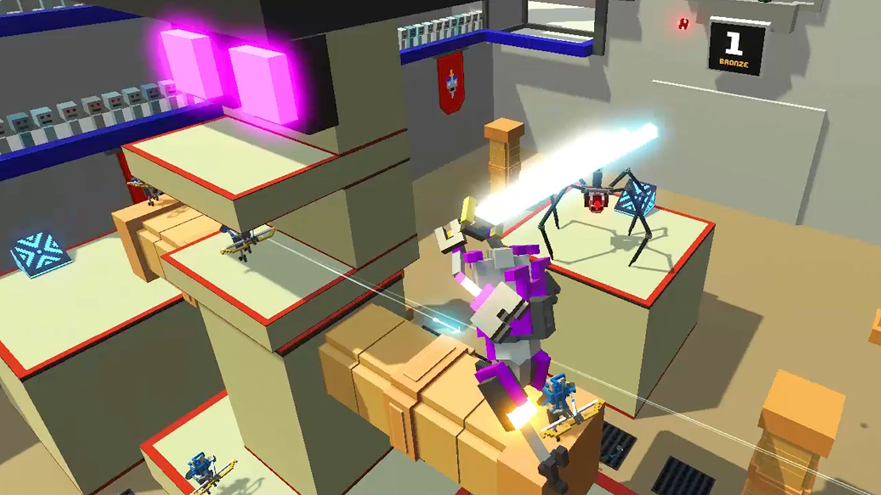 玩家将控制一名机器人进入角斗场参加战斗,控制人物击杀敌方坚持到