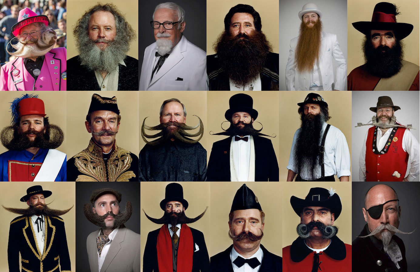 《世界胡须锦标赛》每届都汇集了各种千奇百怪的胡子,而刚刚结束的