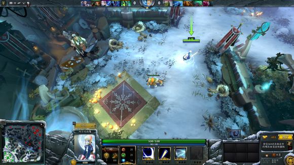 欢迎来到dota2的世界,选一个英雄开始体验吧~(图中的地图是冬季地图